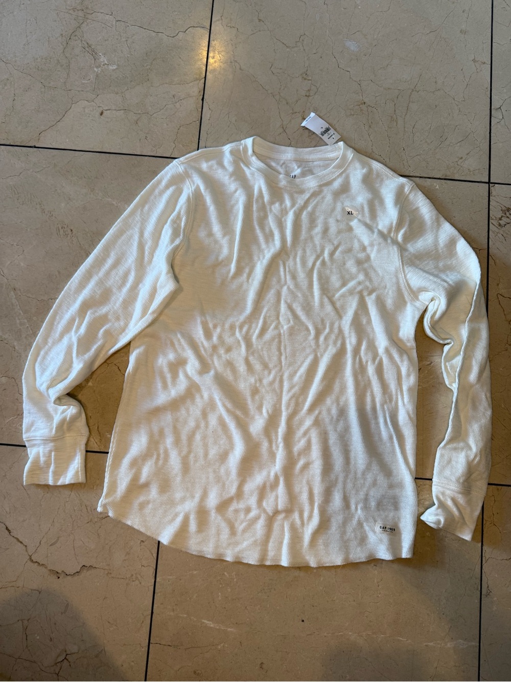 ComfortWaffle Long-Sleeve Thermal Shirt — White